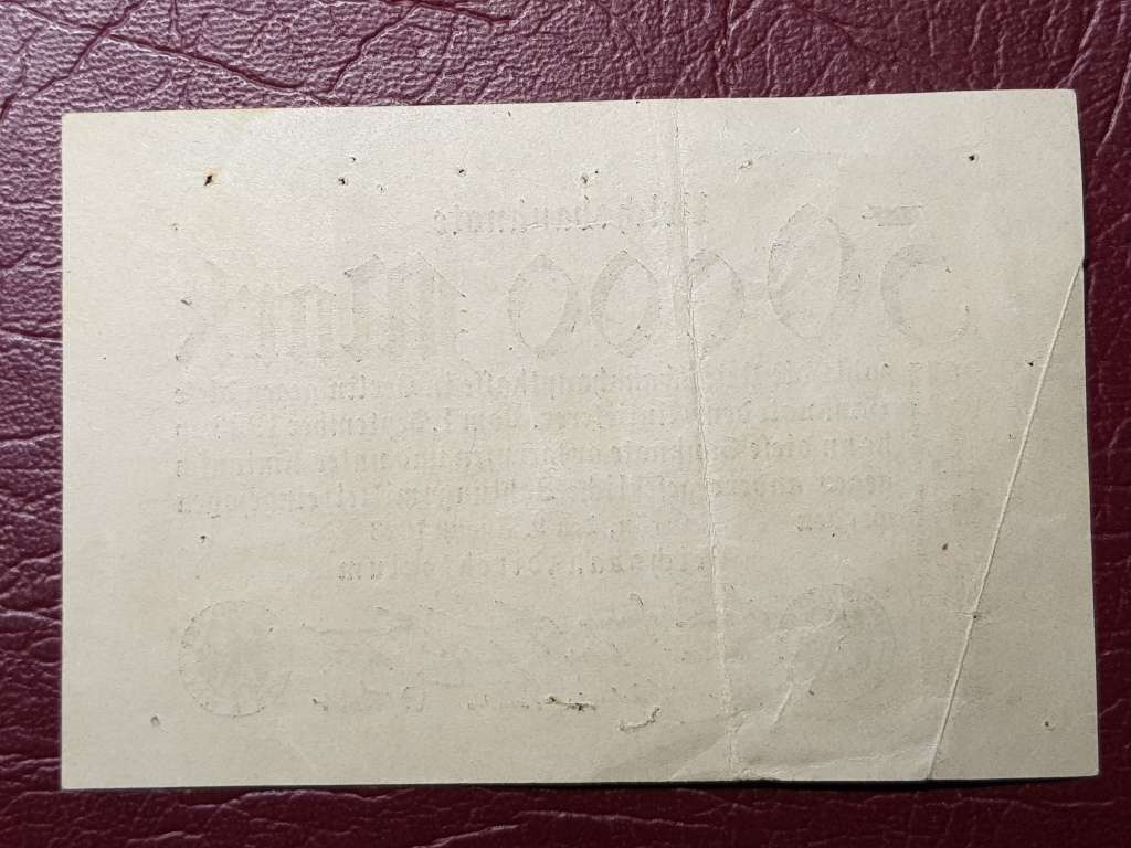 1923 Germany 50 000 Mark Reichsbanknote