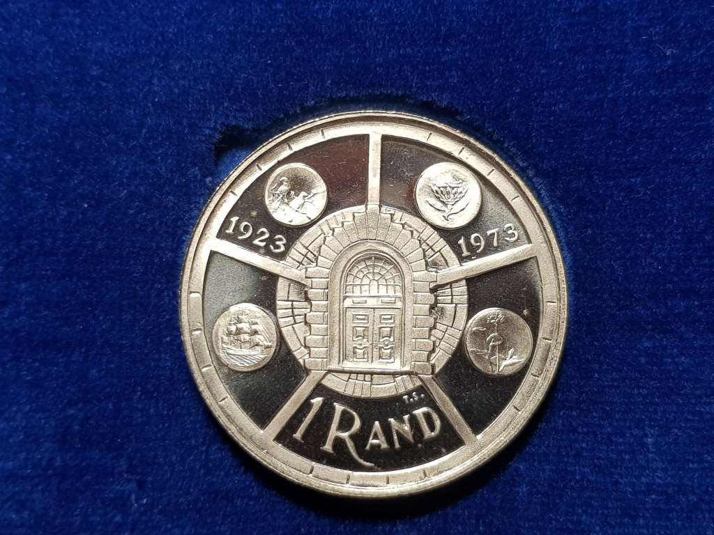 1974 RSA Silver Rand Proof - 50th Anniversary Of SA Mint
