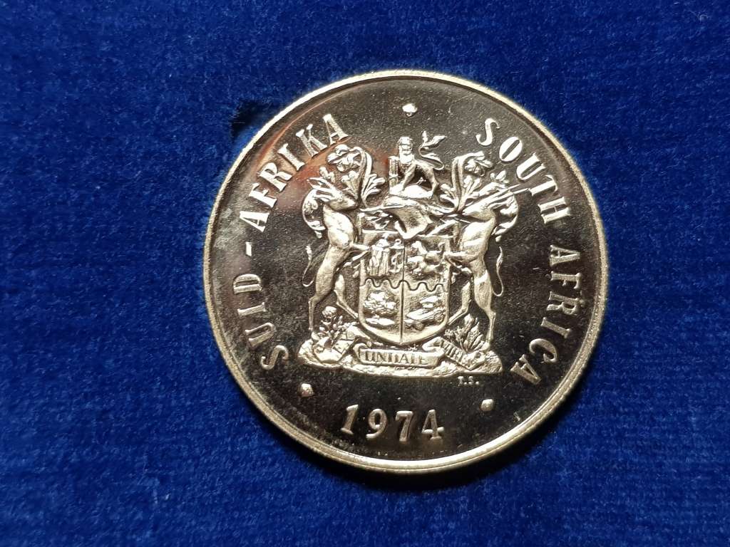 1974 RSA Silver Rand Proof - 50th Anniversary Of SA Mint