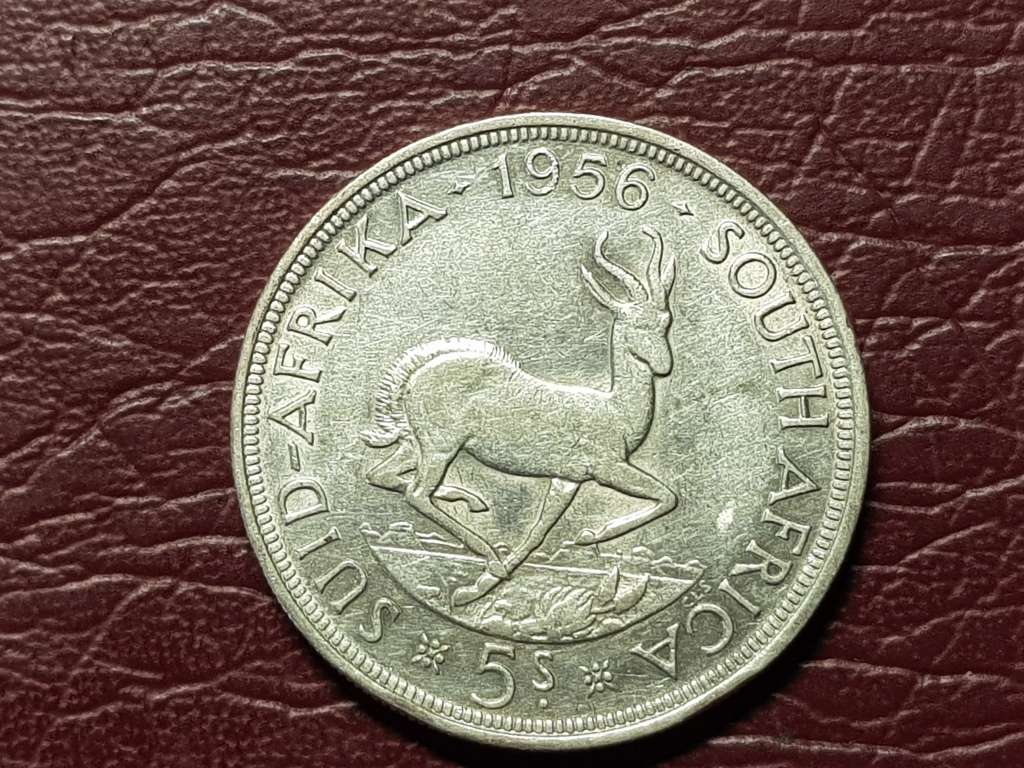 1956 SA Union Silver 5 Shillings
