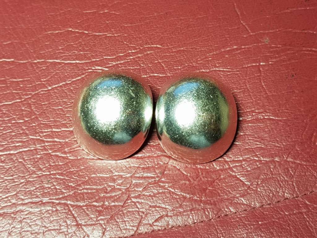 A PAIR LOVELY GENUINE SOLID STERLING SILVER EARRINGS IN VERY GOOD CONDITION - [14 g  30mm x 27 mm]