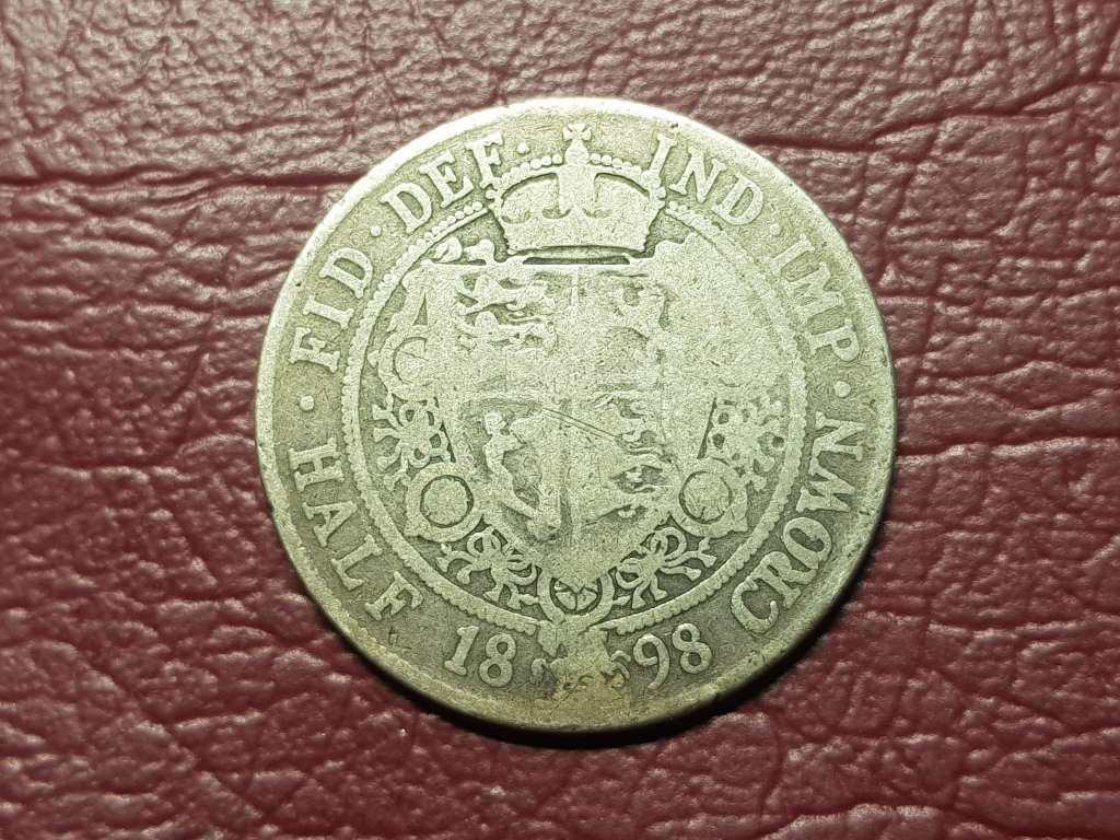 1898 British Sterling Silver ½ Crown - Victoria