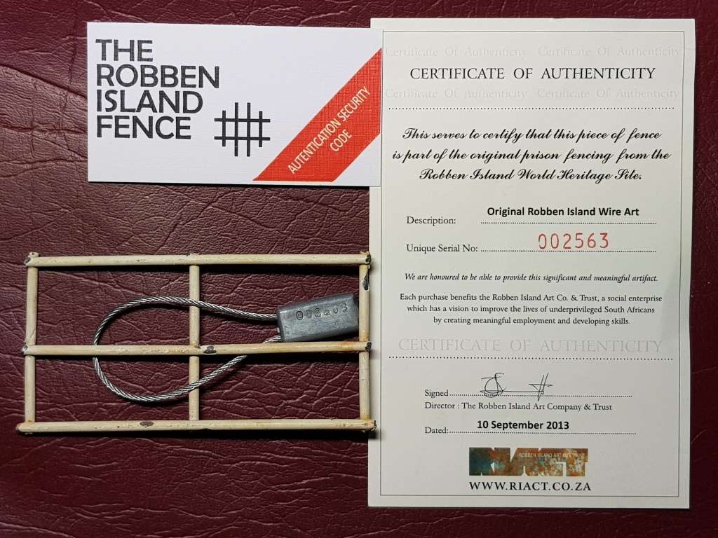 Robben Island Authentic Original Fence Memorabilia With C.O.A.