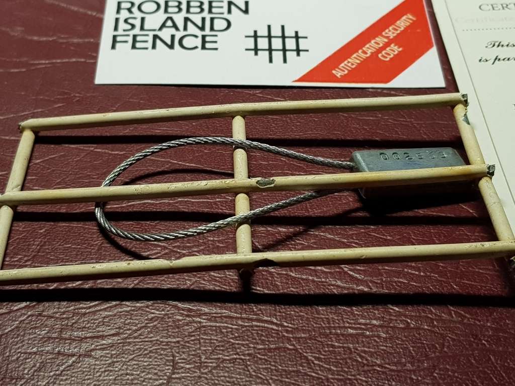 Robben Island Authentic Original Fence Memorabilia With C.O.A.