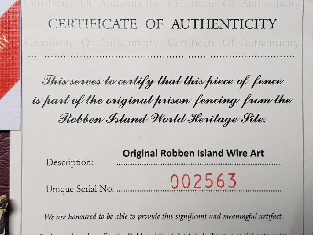 Robben Island Authentic Original Fence Memorabilia With C.O.A.