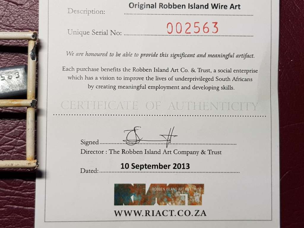 Robben Island Authentic Original Fence Memorabilia With C.O.A.