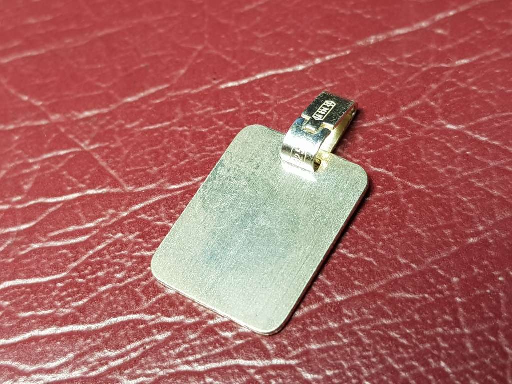 Lovely Genuine Solid Sterling Name Pendant In Very Good Condition - [L 20 x 15 mm : 3 g]