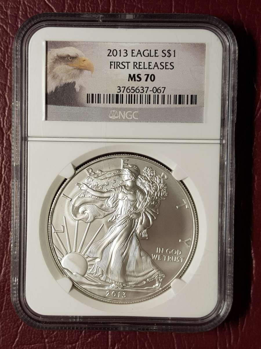 2013 USA Silver $1 Eagle - First Releases - NGC Graded MS 70