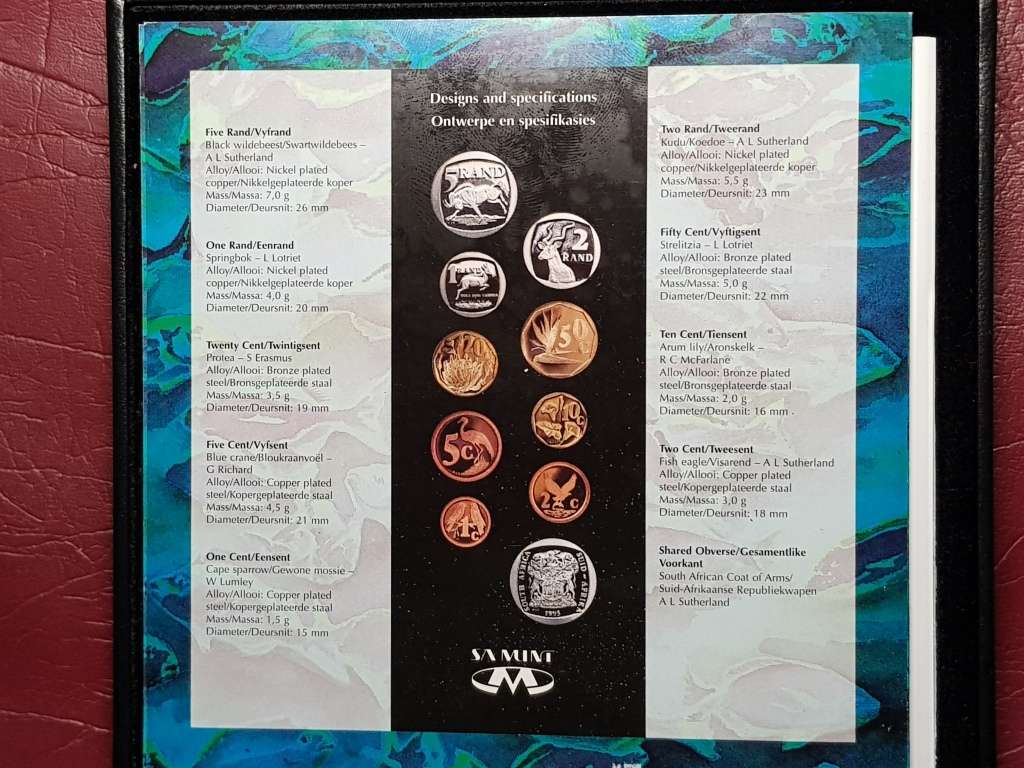 1995 RSA Proof Coin Set In SAM Box