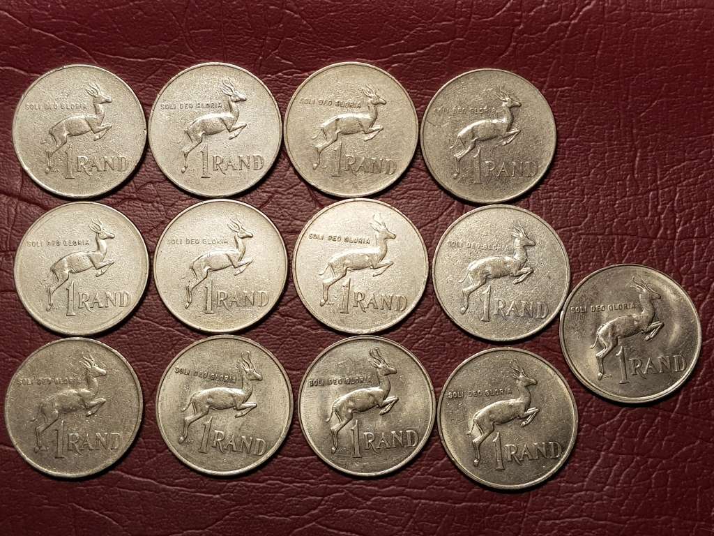 A Lot Of 13 RSA Nickel Rand Coins - Different dates - [Bid per coin to take all.]
