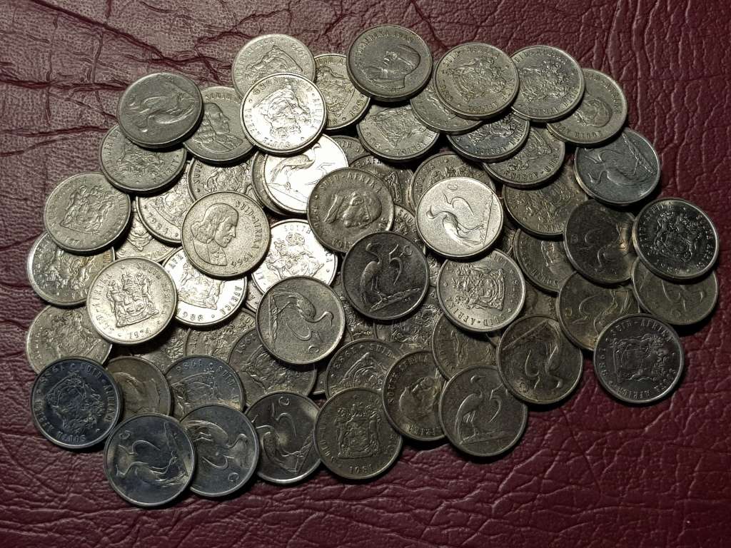 A Lot Of 65 RSA Nickel 5 Cents - [Bid per coin to take all]
