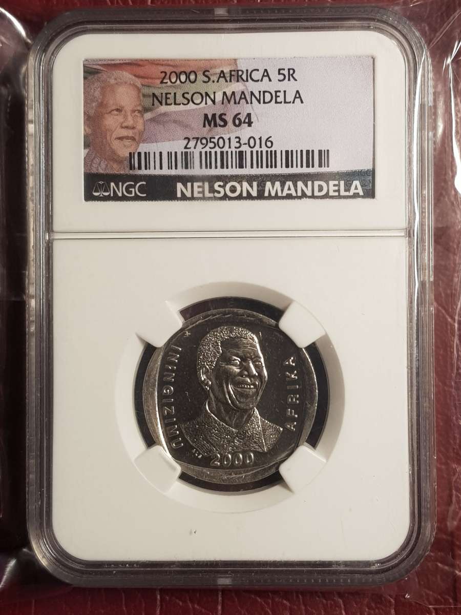 2000 RSA R5 Nelson Mandela - NGC Graded MS 64