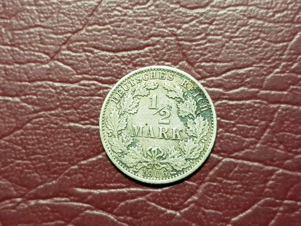 1906 Germany Silver ½ Mark - Wilhelm II