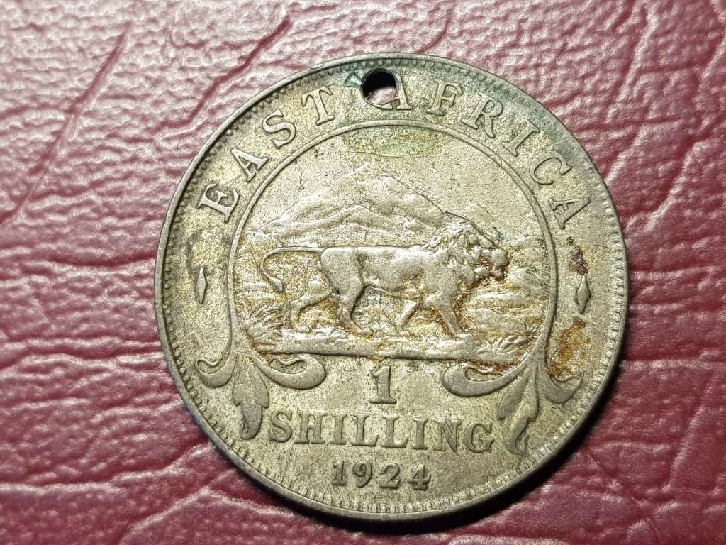 1924 East Africa Silver 1 Shilling - George V