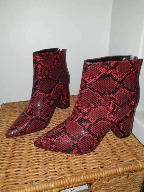 Snakeskin Ankle Boots