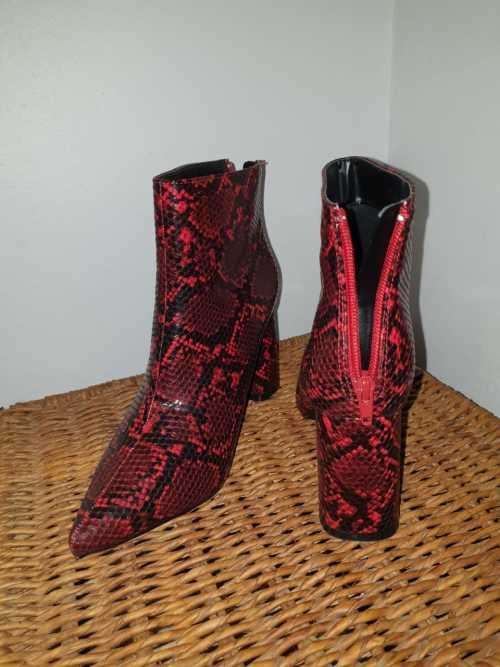 Snakeskin Ankle Boots