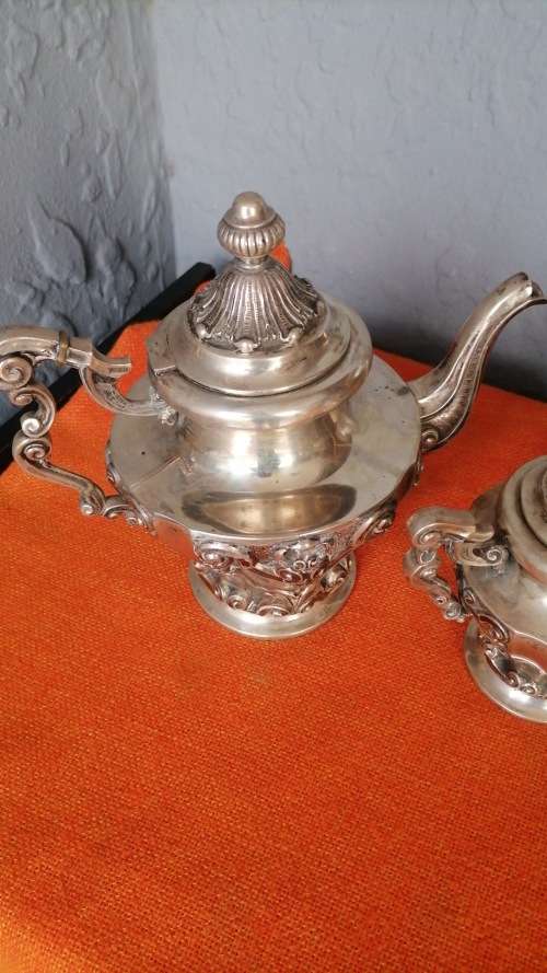 Bargain  Portuguese marked 833 Porto silver tea set dated between 1887 and 1937