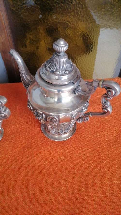 Bargain  Portuguese marked 833 Porto silver tea set dated between 1887 and 1937