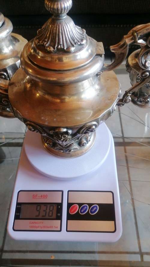 Bargain  Portuguese marked 833 Porto silver tea set dated between 1887 and 1937