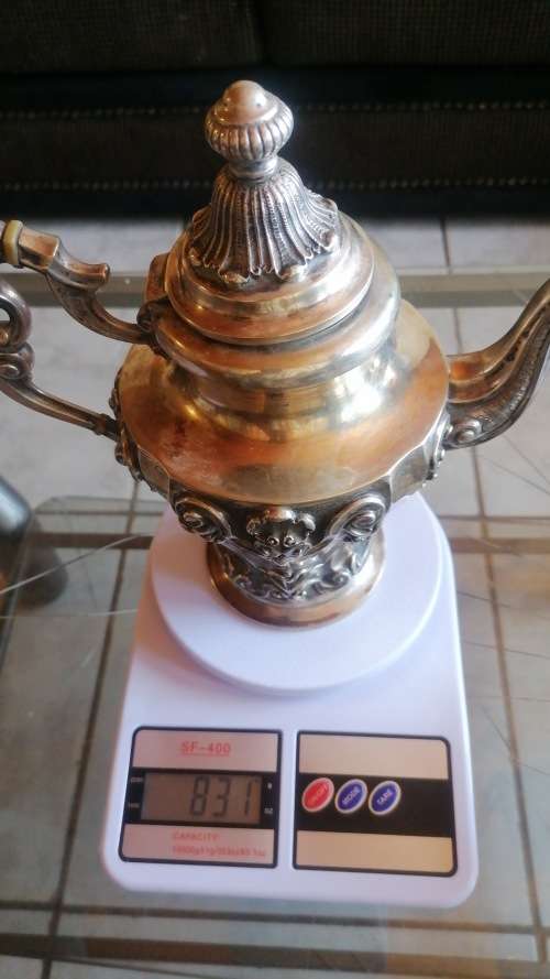 Bargain  Portuguese marked 833 Porto silver tea set dated between 1887 and 1937