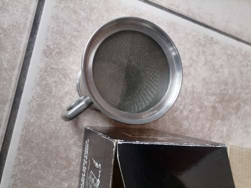 PEWTER TANKARD WITH GLASS BOTTOM AND ORIGINAL BOX