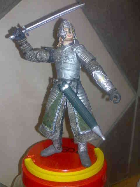 loose faramir in gondorian armour with removable helmet -7 inch scale