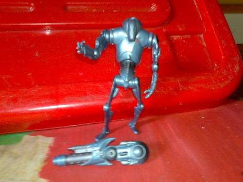 loose super battle droid grey with self destruct action and extra arm