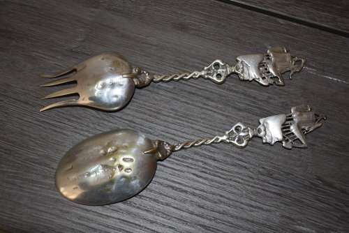 RARE!!! REMBRANDT NACHT WACHT EPNS SPOON AND FORK SET
