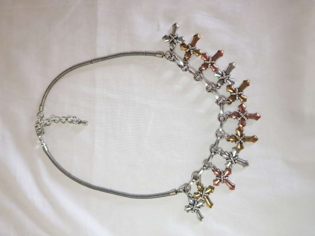 Unique 11 Cross hanging necklace