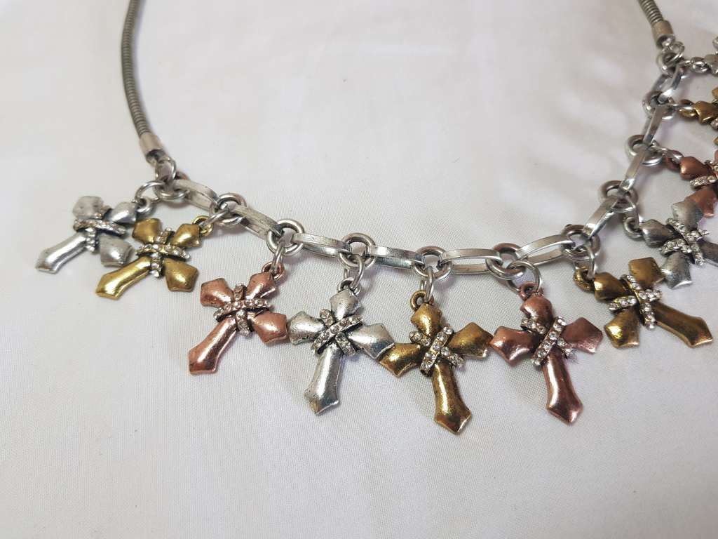 Unique 11 Cross hanging necklace