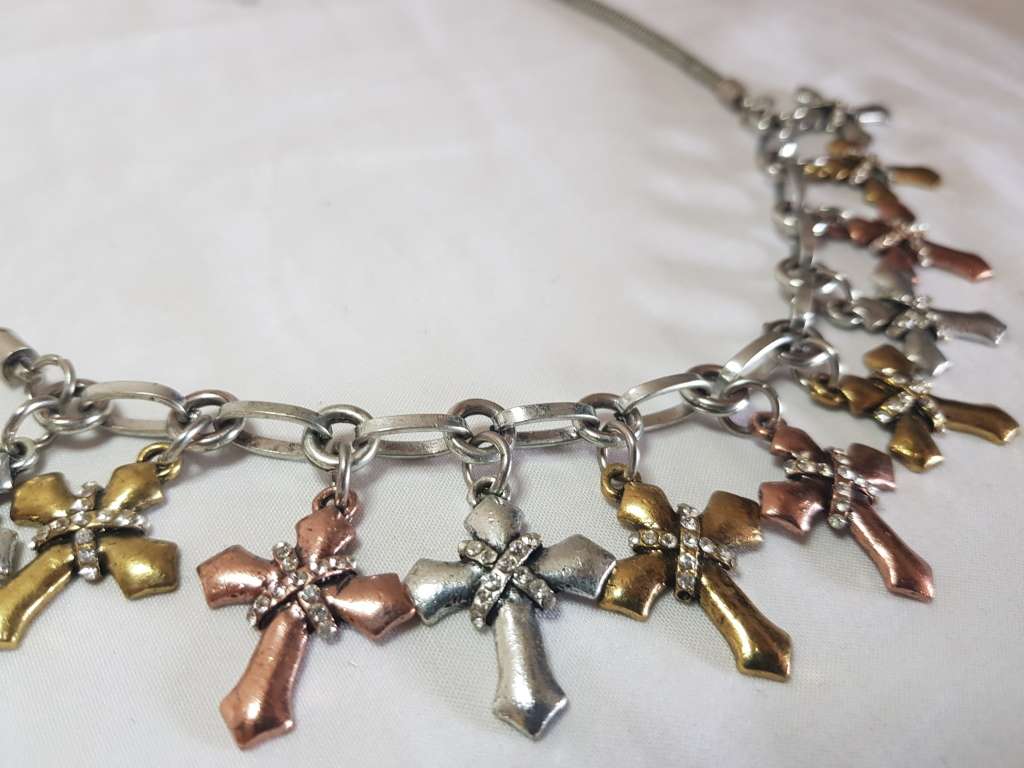 Unique 11 Cross hanging necklace