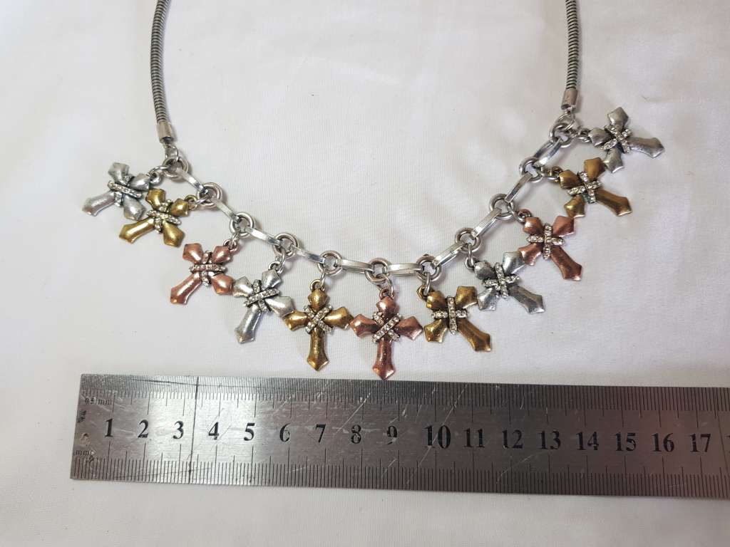 Unique 11 Cross hanging necklace