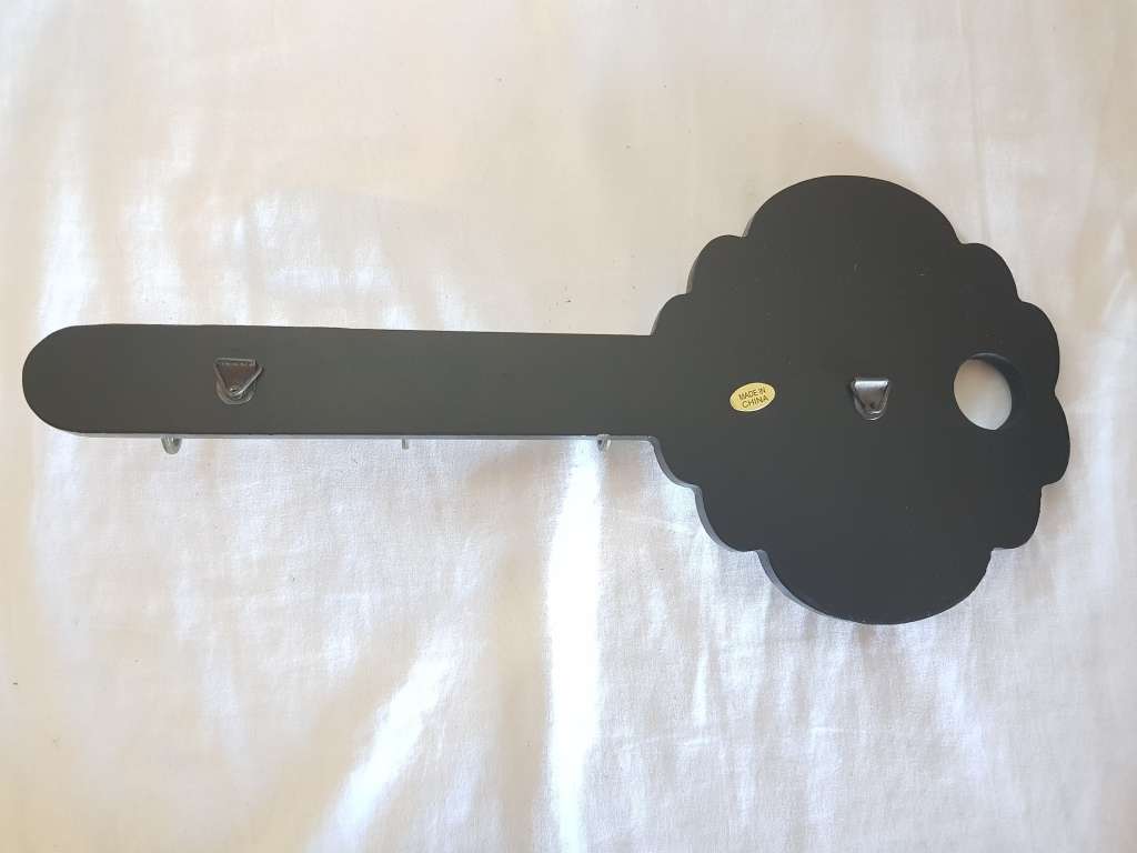 Black Wall Hanging Key Hook `The Story of Us`