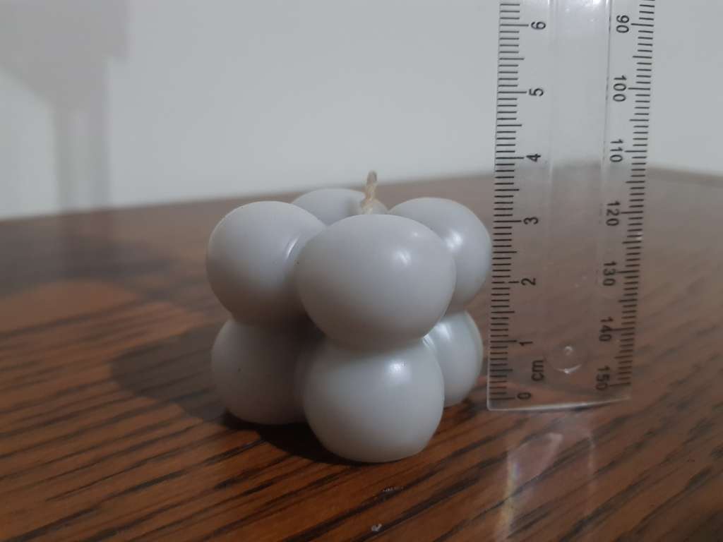 Mini Cube Candle Grey 3CM X 3CM X 3CM