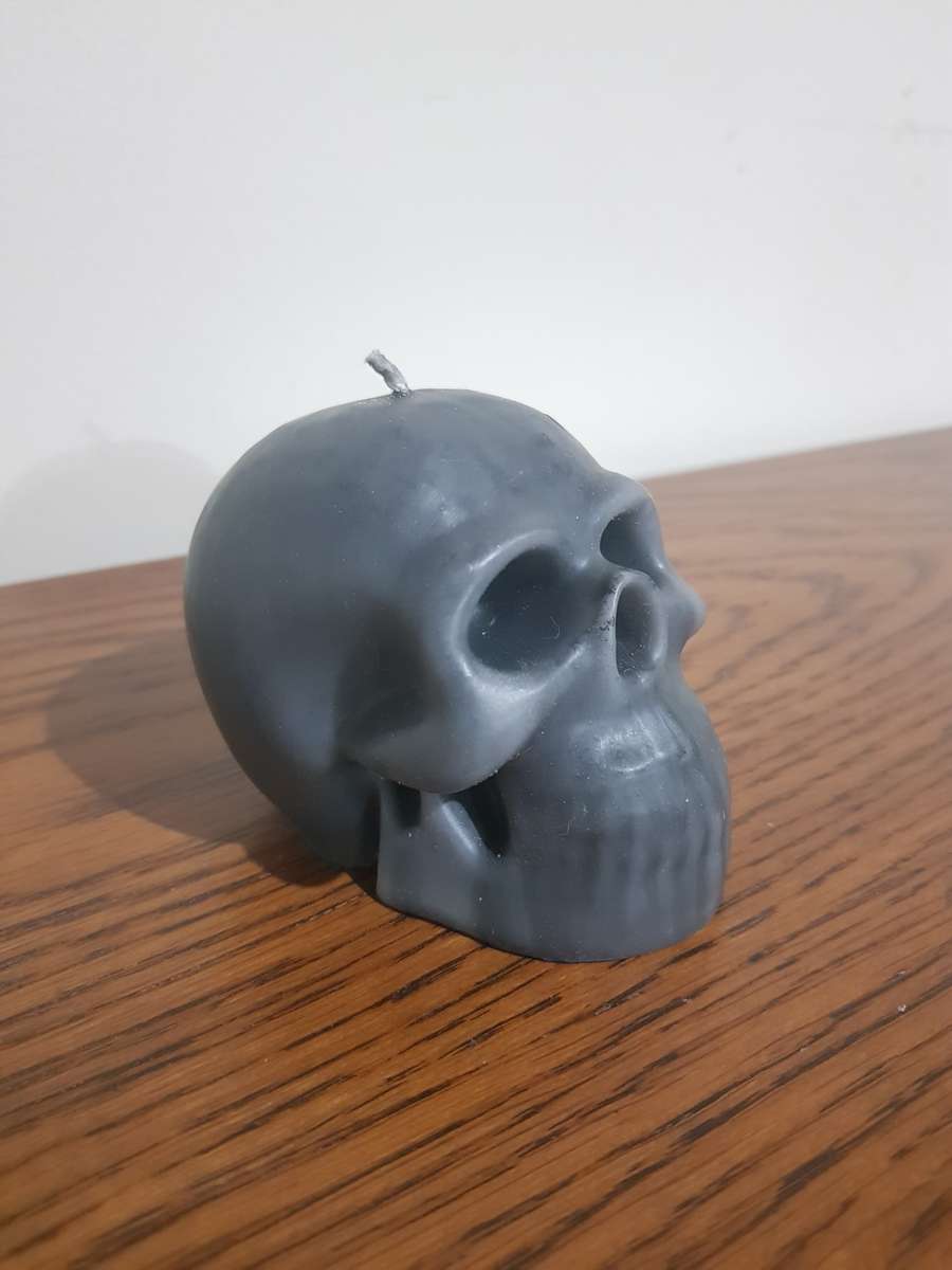 Skull Candle - Grey 10cm