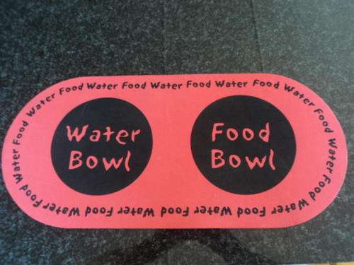 PET FRIENDLY WATER AND FOOD BOWL MAT!!!!!