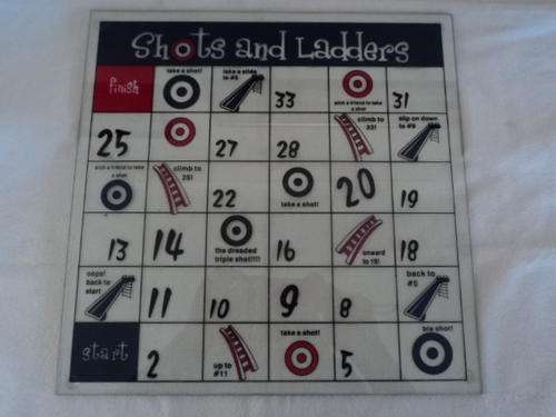 AWESOME SHOTS AND LADDERS GLASS BOARD GAME!!!!
