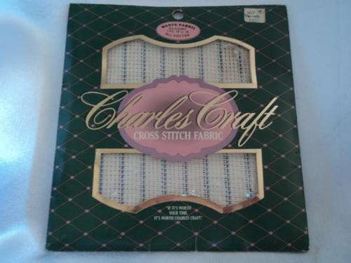 GREAT CHARLES CRAFT CROSS STITCH FABRIC!!! 12X18CM 8.5 COUNT 1PC. ALL COTTON