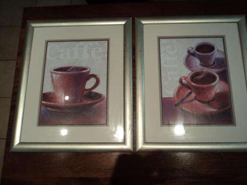 2 X ABSOLUTELY STUNNING MATCHING CAFFE FRAMED PICTURES FROM RED HAT GALLERY BY BJORN BAAN!!!!