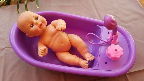 GORGEOUS PURPLE BABY DOLL AND BABY BATH FOR YOUR LITTLE PRINCESS!!!