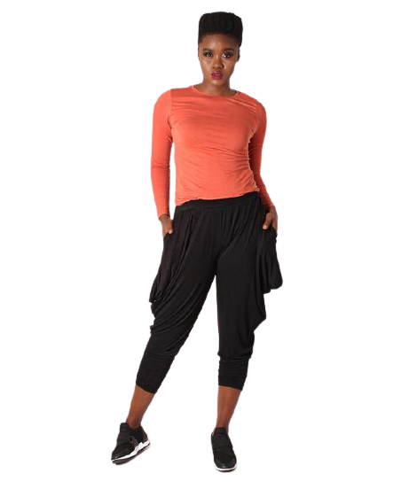 LERATO Cotton Knit Harem Pants