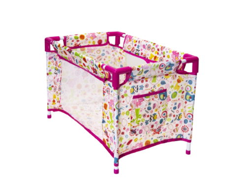 Jeronimo Doll Camp Cot-Pink Animals