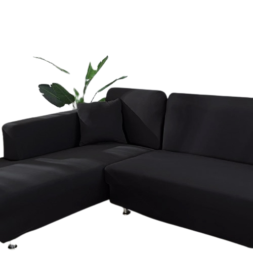 Fine Living  L Shape Couch Cover  Black