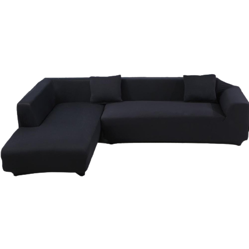 Fine Living  L Shape Couch Cover  Black
