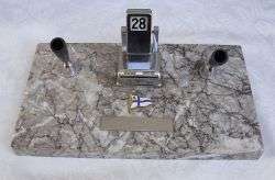 A grand marble desk piece in excellent condition - looks shipping related