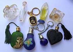 A pretty assortment of perfume bottles
