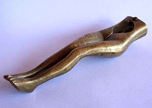 An " erotica " solid brass vintage nutcracker