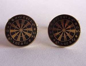VINTAGE CUFFLINKS - DART BOARDS