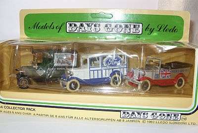 3 MODELS MINT IN BOX LLEDO DIE CAST CLASSIC VEHICLES - VINTAGE 1983