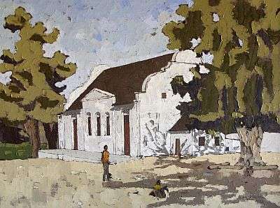 A LARGE ORIGINAL OIL ON BOARD BY KNOWN SA ARTIST ALAN MALING